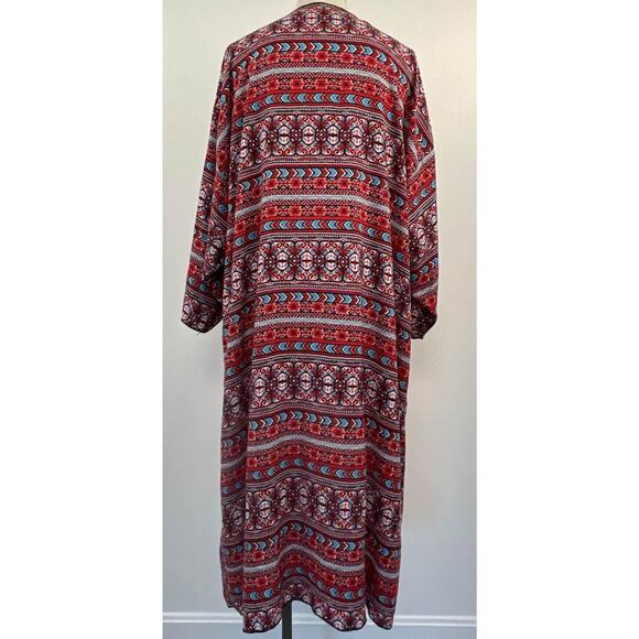 Lularoe Womans Long Jacket/kimono size Large - Picture 4 of 6